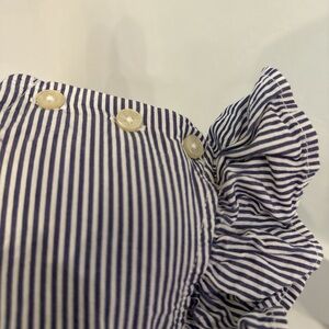 Free Assembly Striped Ruffle Sleeve Blouse‎